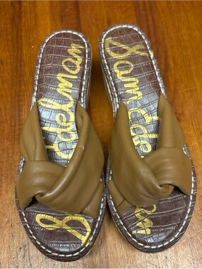 Sam Edelman Knotted Slide Sandals in Tan